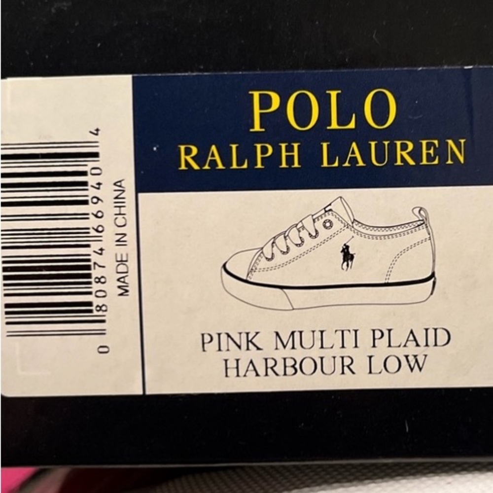Polo Ralph Lauren Harbour Low pink Shoes Sneakers new GS Youth Girls Size 3 - Picture 13 of 13